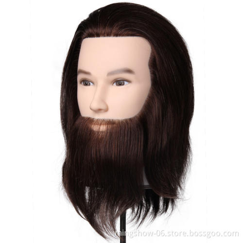 Cheap male mannequin head tripod hairdressing training head with beard
